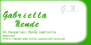 gabriella mende business card